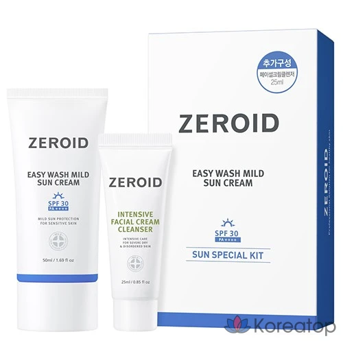 ZEROID Набор для планирования использования солнцезащитного крема Easy Wash Mild Sunscreen Planning Set SPF30/PA++++ 50 мл, 1 шт.