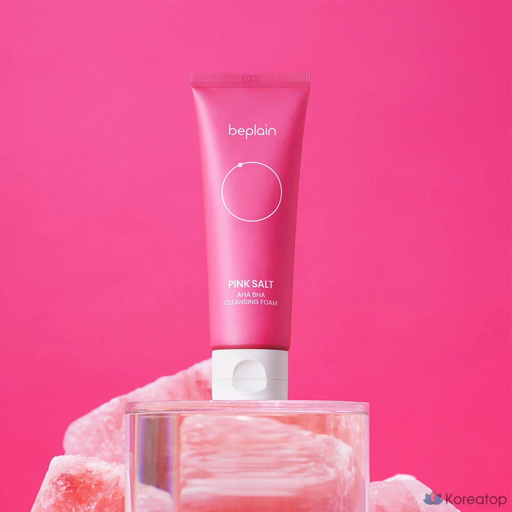 Очищающая пенка BePlain с розовой солью, AHA и BHA, 120 мл, 1 шт.