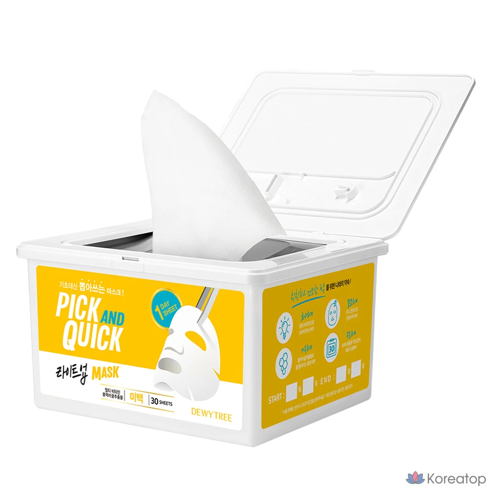 Маска для лица Dewtree Pick &amp; Quick Light-Up Mask, 30 шт., 1 упаковка