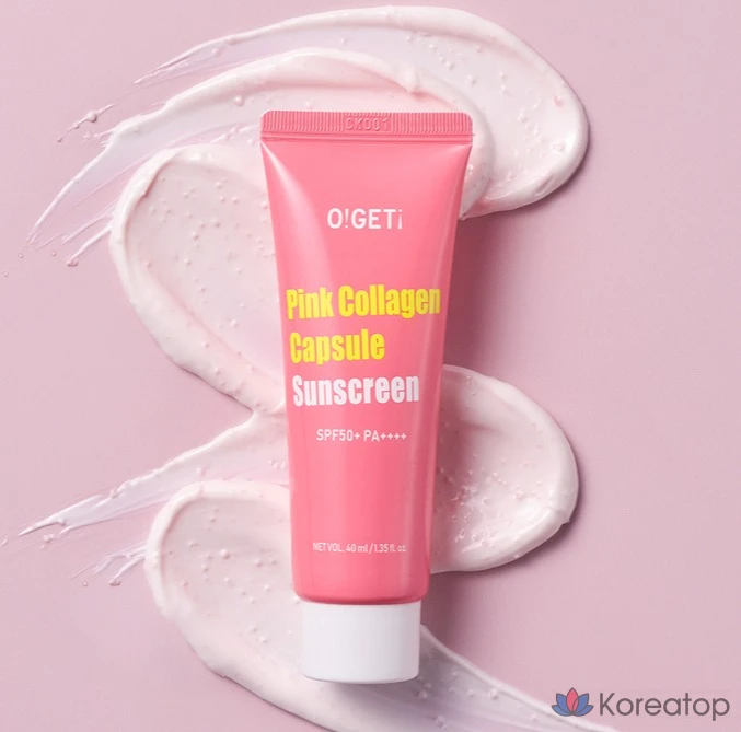 Солнцезащитный крем O!GETi Pink Collagen Capsule SPF50+ PA++++, 40 мл, 1 шт.