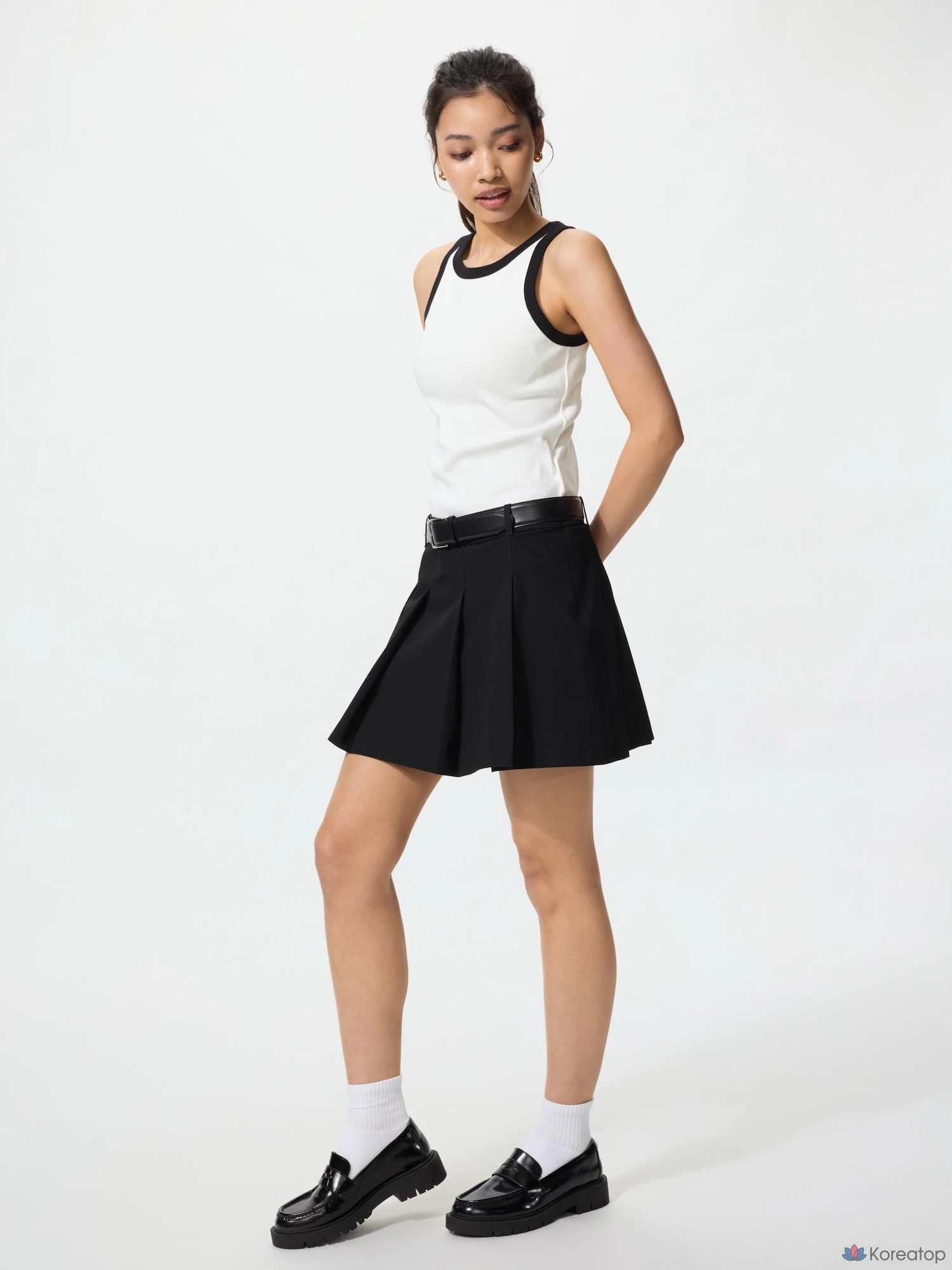 Бра-топ Uniqlo Rib Bra Top (Colorblock)