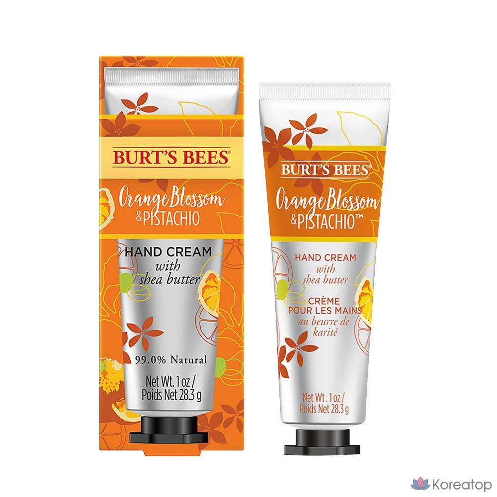 Крем для рук Burt's Bees с ароматом апельсинового цветка и фисташек, 28,3 г, 1 шт.