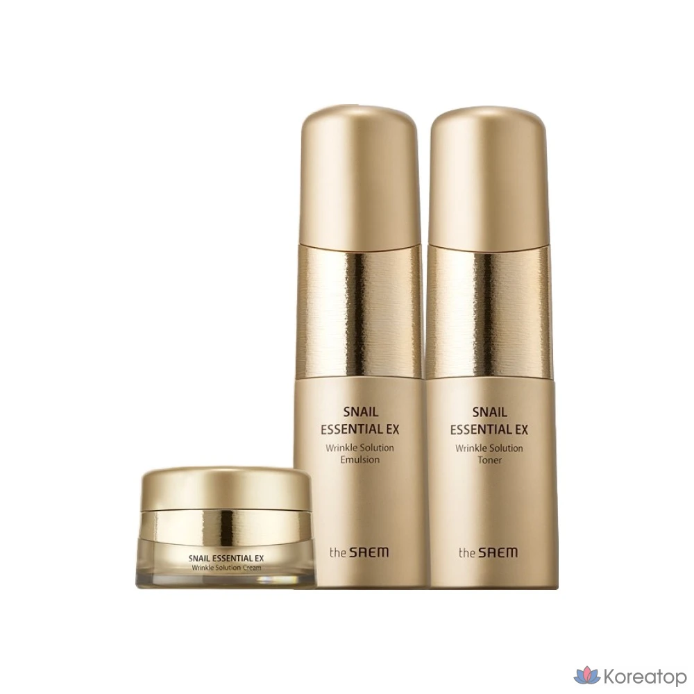 Набор для ухода The Saem Snail Essential EX Wrinkle Solution Skin Care 2-piece Set, 2 шт., фото 2