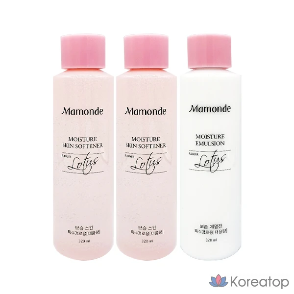 Набор косметики Mamonde Large Capacity Moisture Skin + Skin + Emulsion Set, 1 комплект.