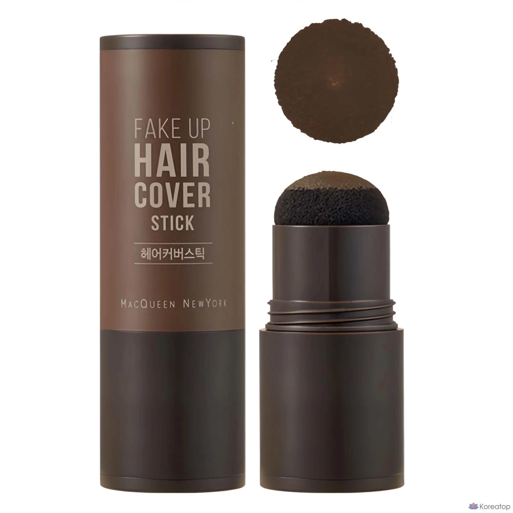 Накладные пряди для волос Mqny New York Fake Up Hair Cover Stick 2,5 г, темно-коричневые, 1 шт.