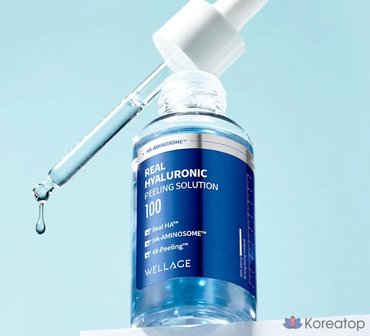 Пилинг-раствор Wellage Real с гиалуроновой кислотой, 30 мл, 1 шт.