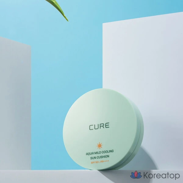 Солнцезащитный кушон KIM JEONG MOON Aloe CURE Aqua Mild Cooling Sun Cushion Season 3, 25 г, 1 шт.