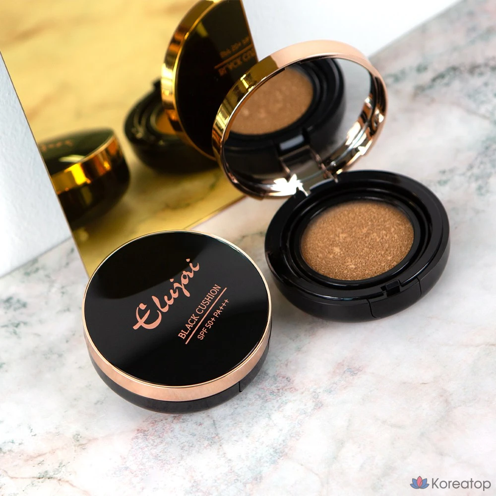 Кушон ELROEL Essence Moisture Cover Black Cushion, оттенок 23, 2 шт.