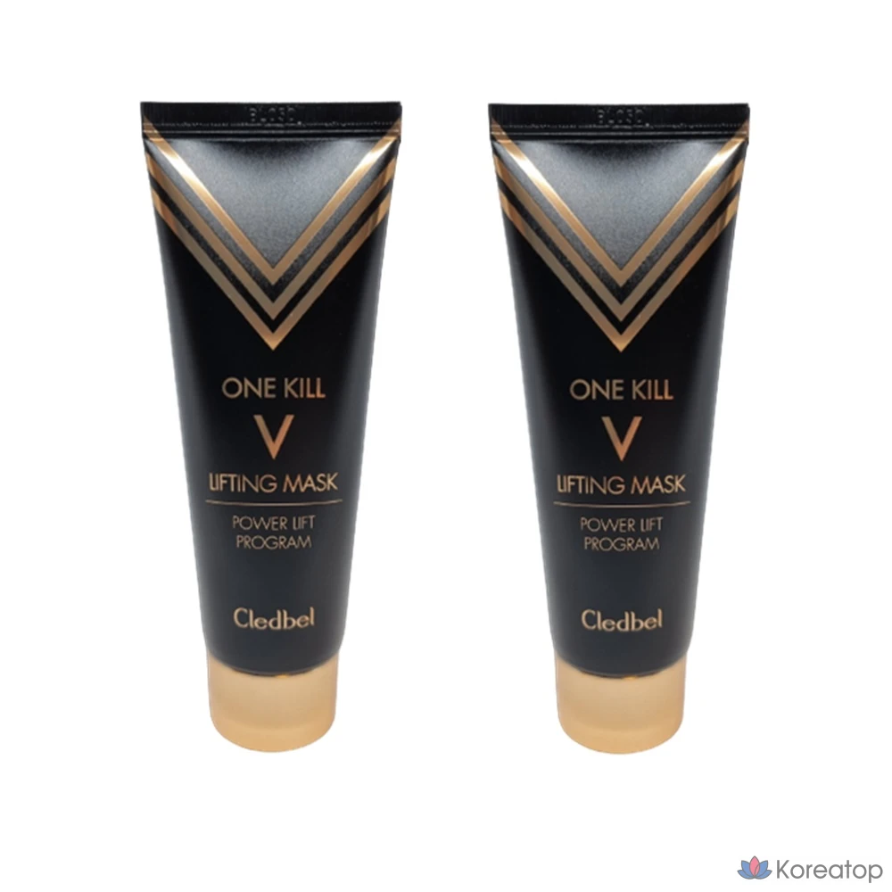 Маска для лица Cledbel Power Lift Program One Kill V Mask (черная версия) + набор кистей, 70 мл, 1 упаковка, 2 упаковки