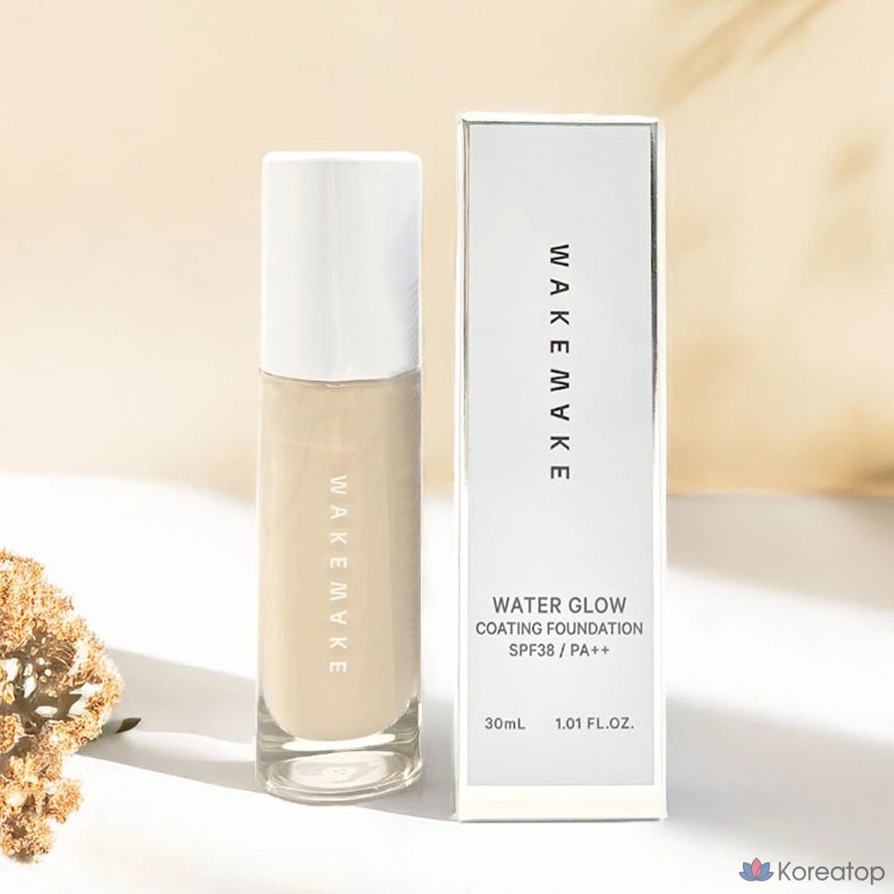 Тональный крем WAKEMAKE Water Glow Coating Foundation, 30 мл, оттенок 23 Beige, 1 шт.
