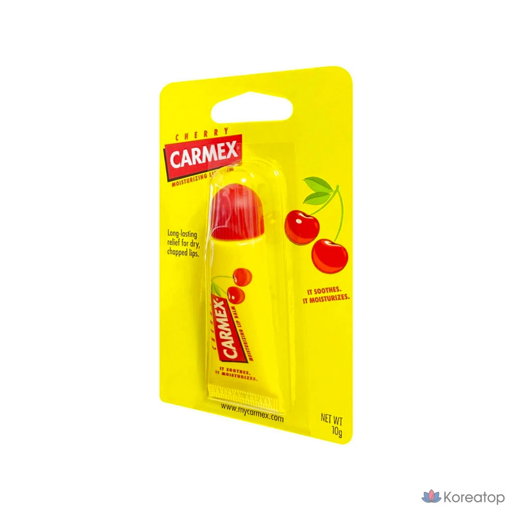 Увлажняющий бальзам для губ Carmex Cherry Tube, 10 г, 1 шт.