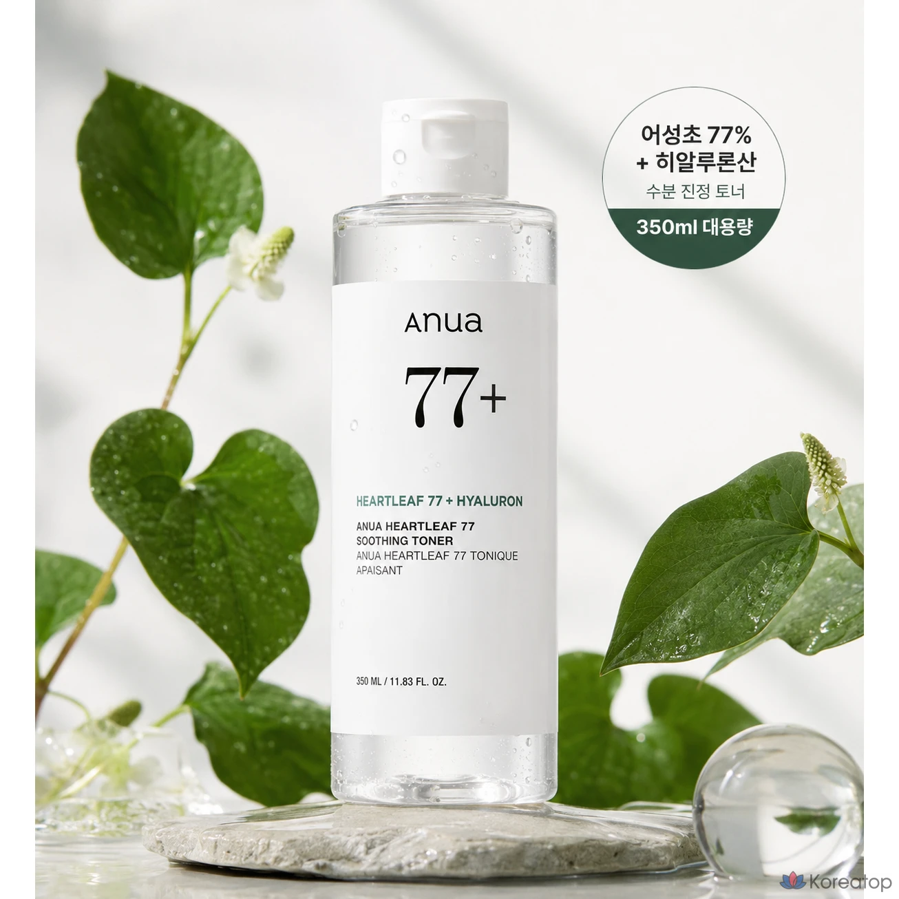 Тонер Anua Heartleaf 77+ Hyaluronic Acid Soothing Toner, 350 мл, 1 шт., фото 2