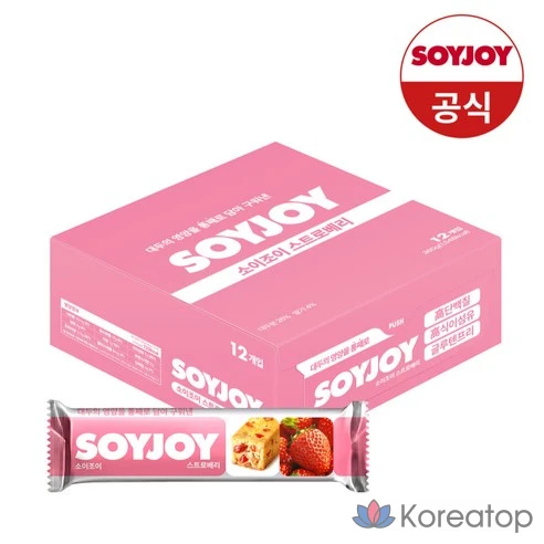 Батончик Soyjoy Клубника с высоким содержанием белка и клетчатки, без глютена