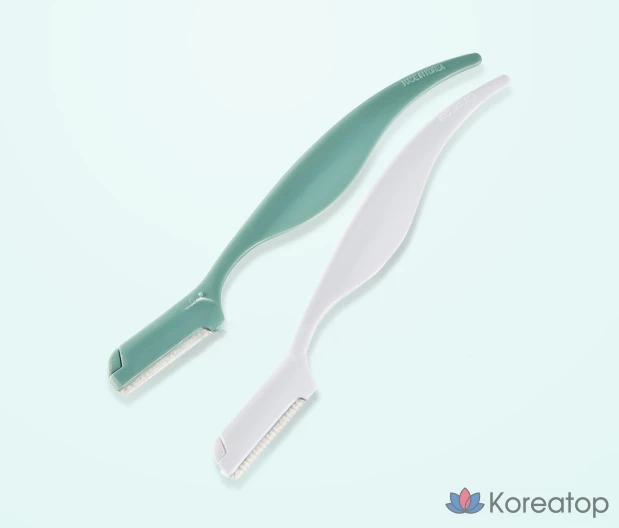 Набор из 2 лезвий для коррекции бровей FMGT Daily Beauty Tools, 1-Stage, разных цветов, 5 комплектов., фото 2