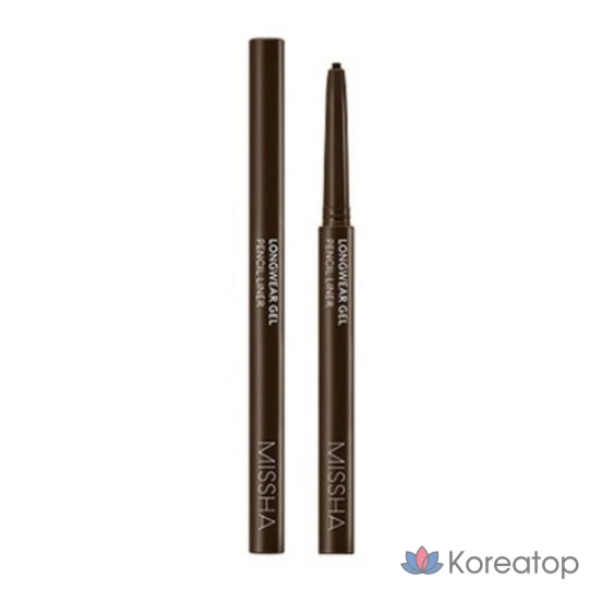 Подводка для глаз Missha Longwear Gel Pencil Liner, оттенок Pecan Brown, 0.14 г, 1 шт.