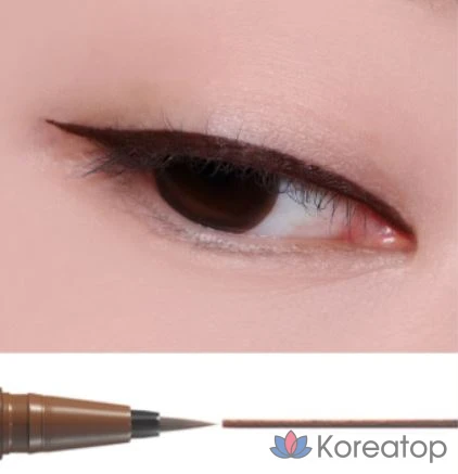 Подводка для глаз в виде пера Innisfree Powerproof Pen Liner, оттенок Brown #2, 0.6 г, 1 шт., фото 2