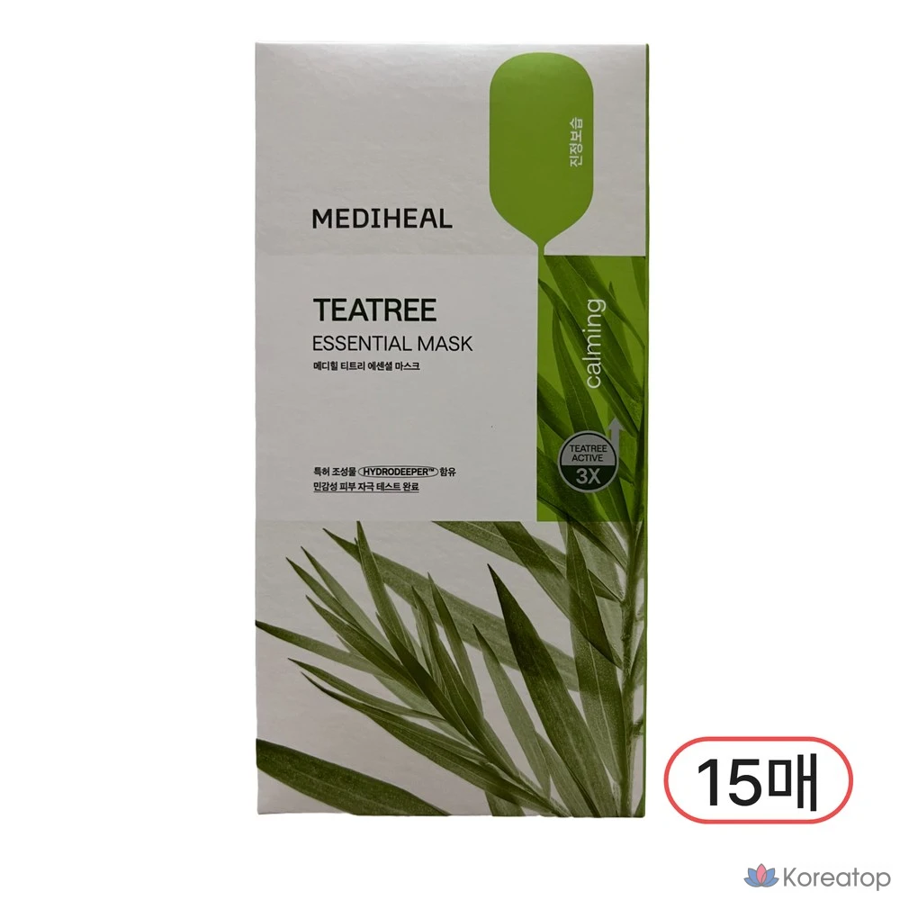 Маска для лица Mediheal с маслом чайного дерева, 15 листов, 1 упаковка.