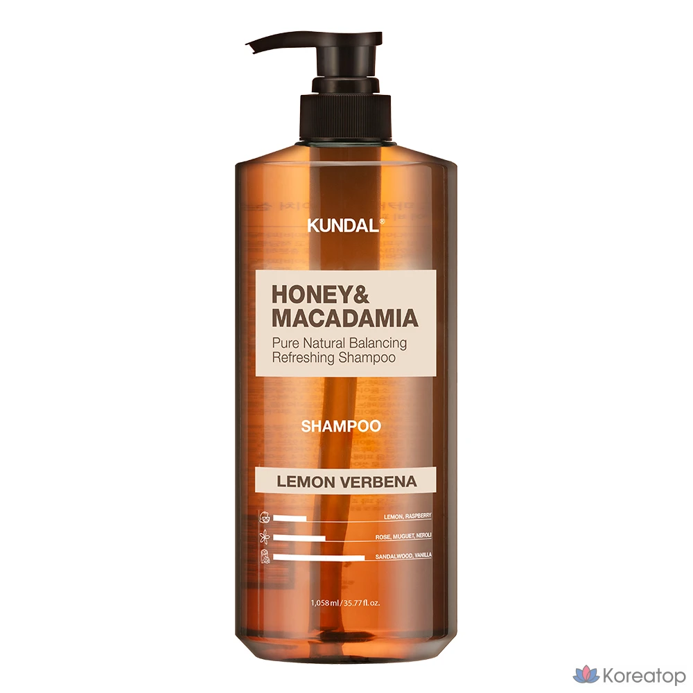 Kundal Nature Шампунь с ароматом лимона и вербены, 1,058 л, 1 шт.