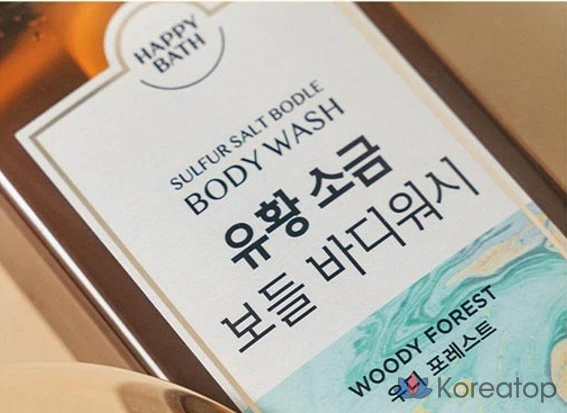 Гель для душа Happy Bath с серной солью, аромат древесного леса, 600 г, 1 шт.