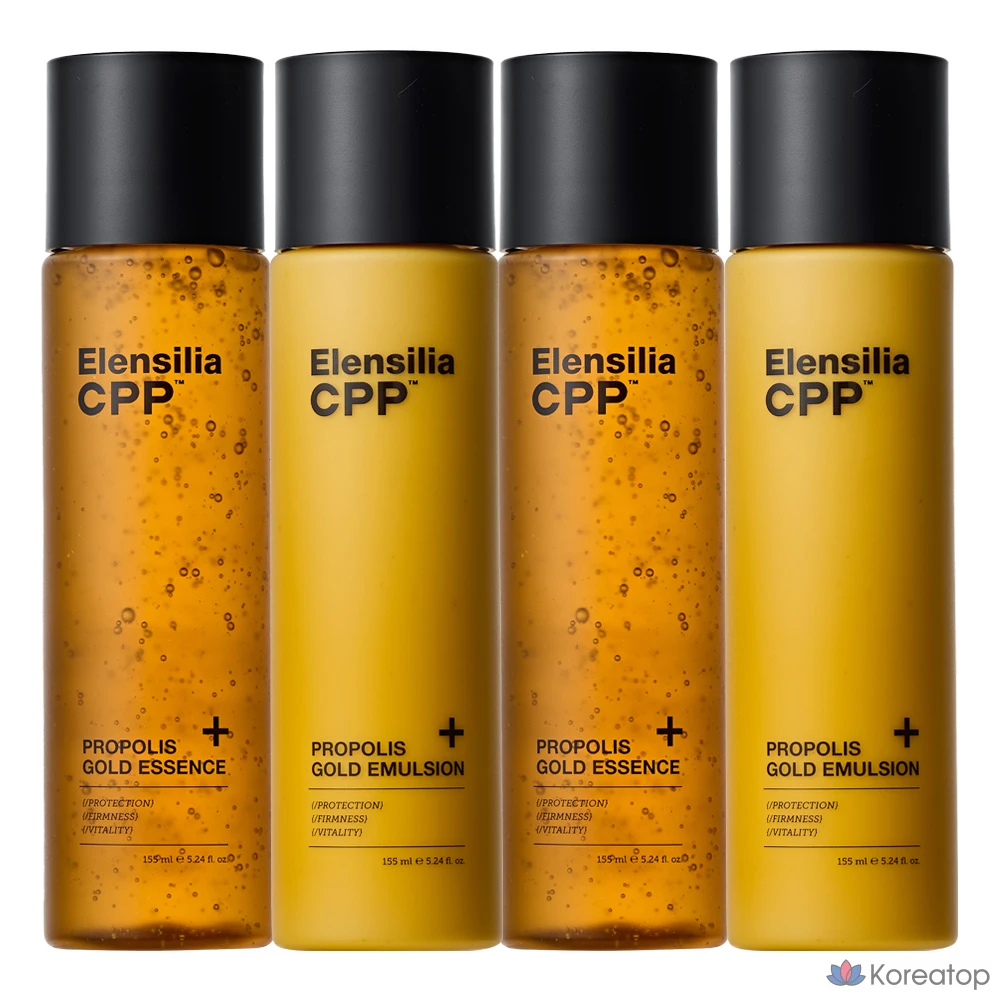 Базовый набор Elensilia CPP Propolis Gold Essence (1 шт. + 1 шт. эмульсия), Базовый набор Elensilia CPP Propolis Gold Essence (2 шт. + 2 шт. эмульсии), 2 набора