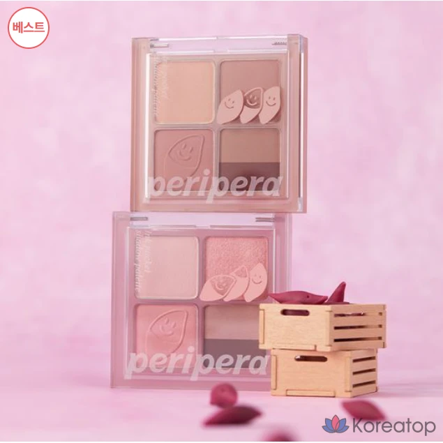 Палитра теней Peripera Ink Pocket, 11 оттенков кораллового цвета с фильтром «Цветущая вишня», 1 шт.