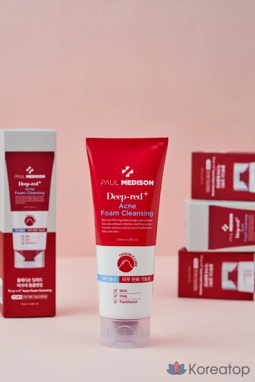 Пенка для умывания PAUL MEDISON Deep Red Acne Foam Cleansing, 155 мл, 1 шт.