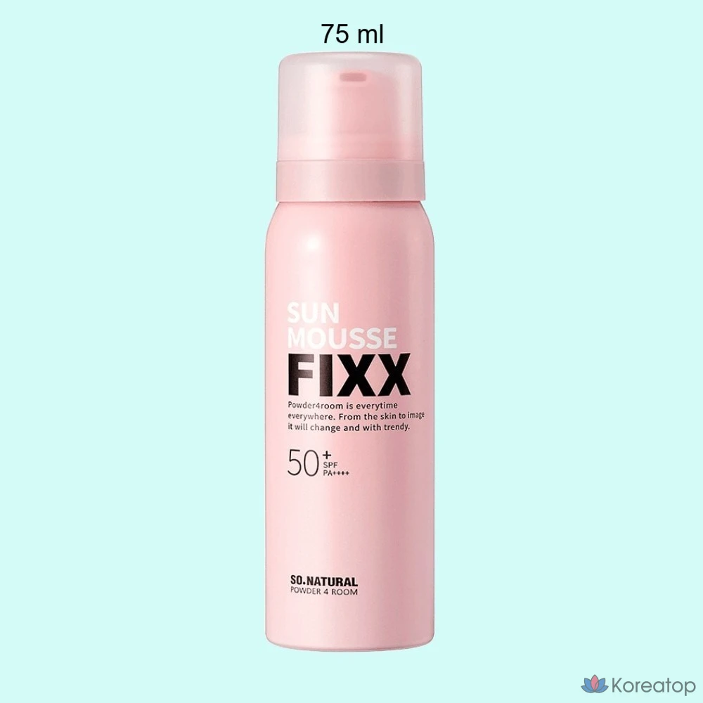 Солнцезащитный крем-мусс So Natural Fixing Glowy Sun Mousse Fixer, 75 мл, 1 шт.