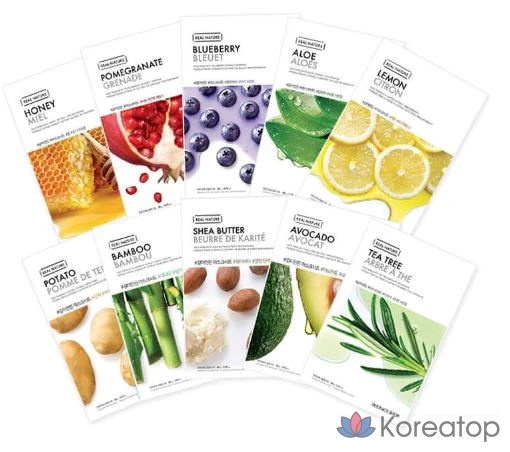 Тканевая маска для лица The Face Shop Real Nature Avocado Mask Sheet, 10 шт., фото 2