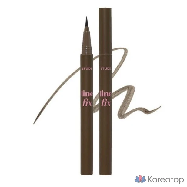 Подводка для глаз Etude House Line Fix Brush Liner, оттенок 02 Brown, 0.5 г, 1 шт.