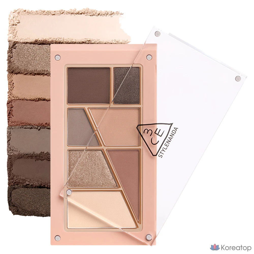 Палетка теней для век 3CE Layer It All Eye Palette, оттенок Nutty Brown, 7.5 г, 1 шт.