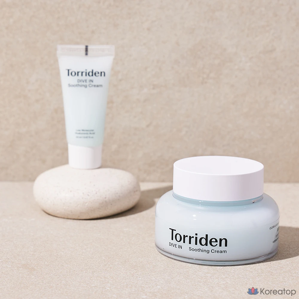 Набор для ухода Torriden Dive-In Low Molecular Hyaluronic Acid Soothing Cream (100 мл + 20 мл), 1 шт.