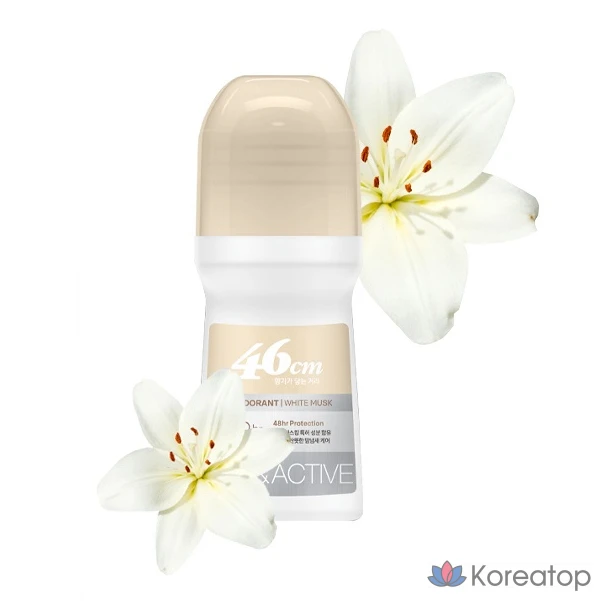 Роликовый дезодорант для тела Pure Derma On the Body 46 см, ниацинамид, белый мускус, 75 мл, 1 шт.