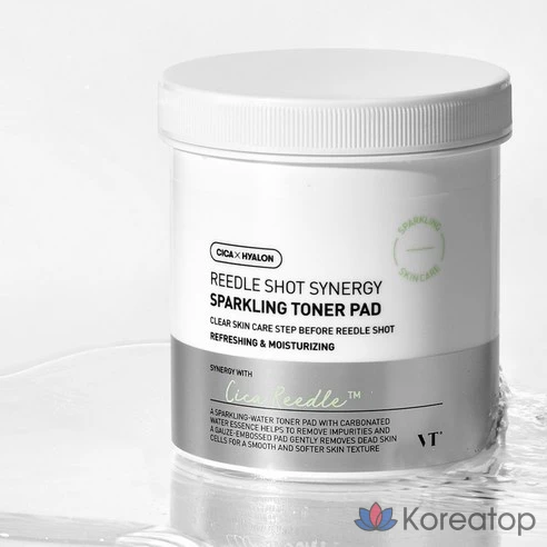 VT Cosmetics Riddle Shot Synergy Sparkling Toner Pads, 1 шт., 80 листов