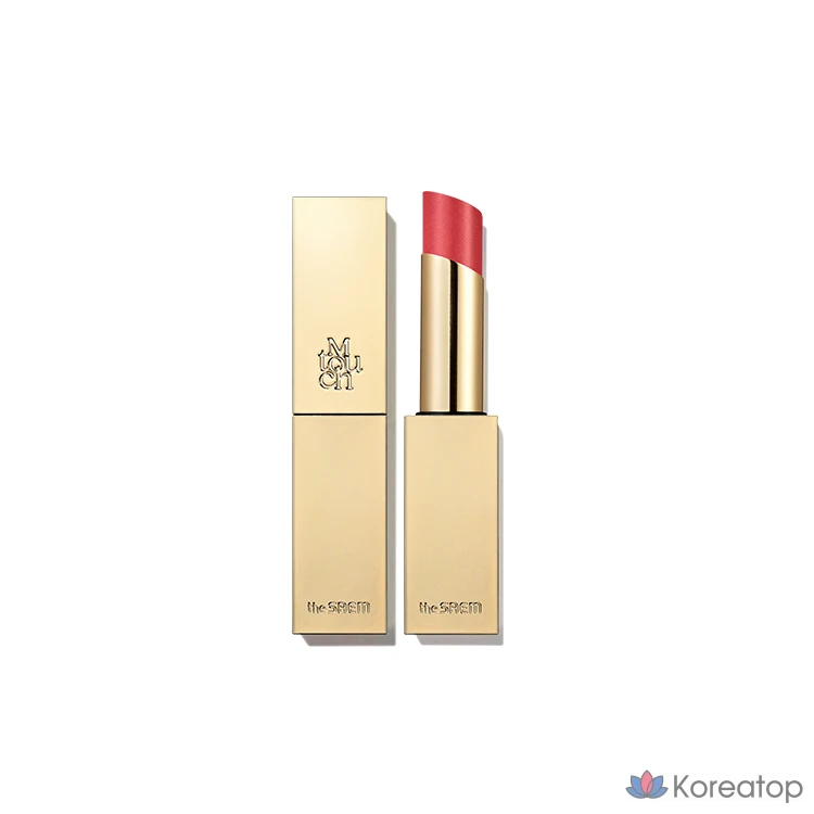 [The Fountain] @Доставка в тот же день @ Оригинал для домашнего офиса * Яркий, увлажненный и великолепный блеск * Губная помада M Touch Shine, 1 шт, RD01 Glowing Rose