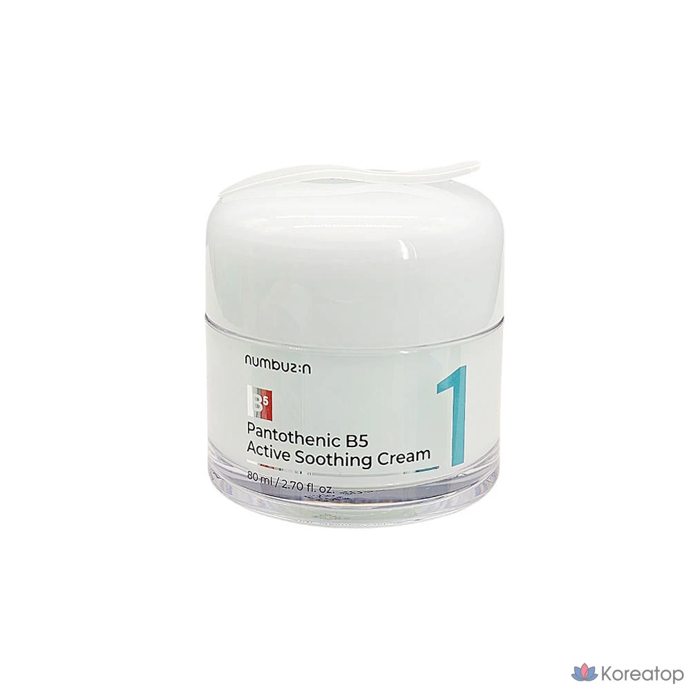 Успокаивающий крем Numbers In No. 1 с пантотеновой кислотой, 80 мл, 80 мл, двойной флакон, 80 мл, 1 шт.