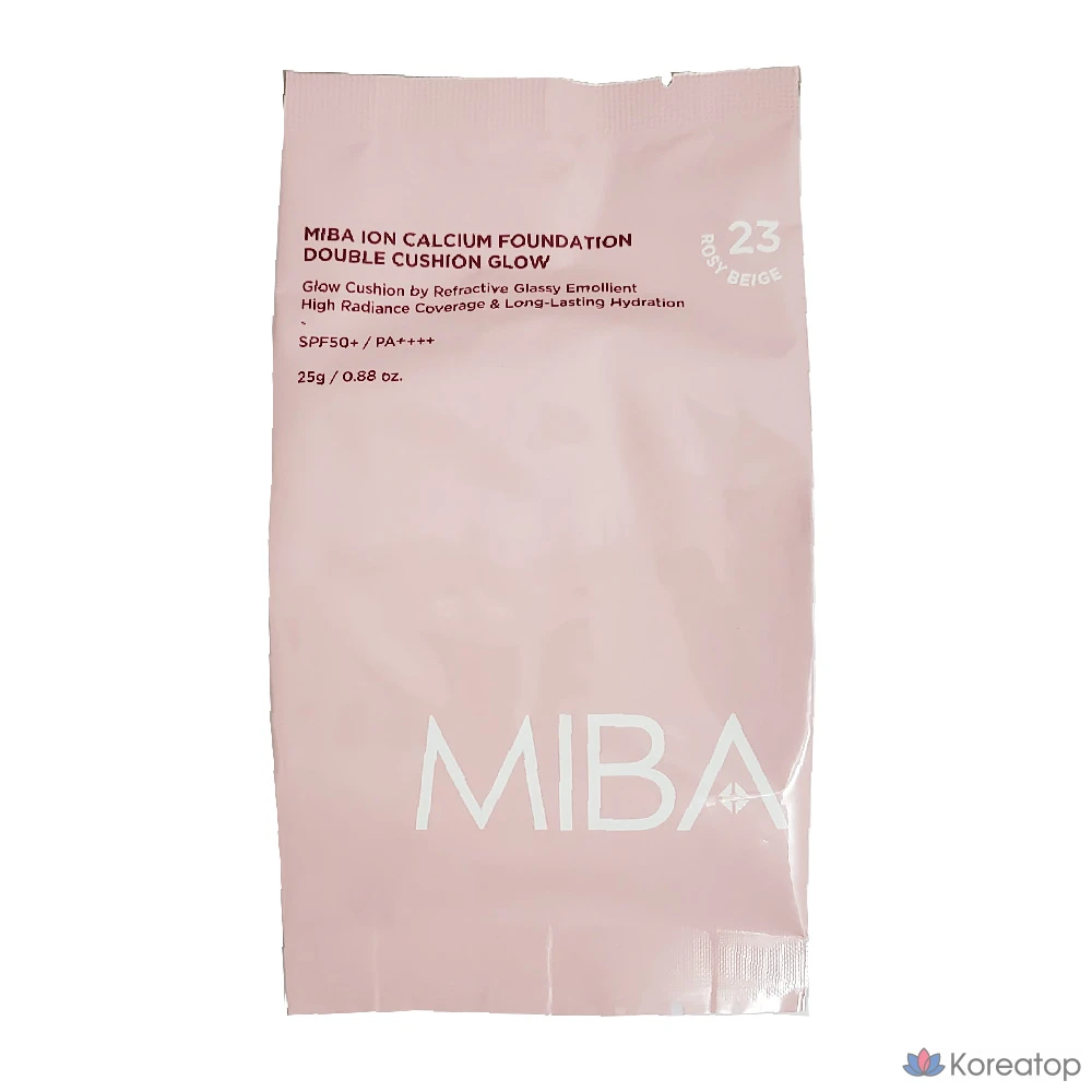 Сменный блок тонального крема MIBA Wang Cushion Season 3, 25 г, с ионами кальция, оттенок Glow, № 23 Rosy Beige, 1 шт.