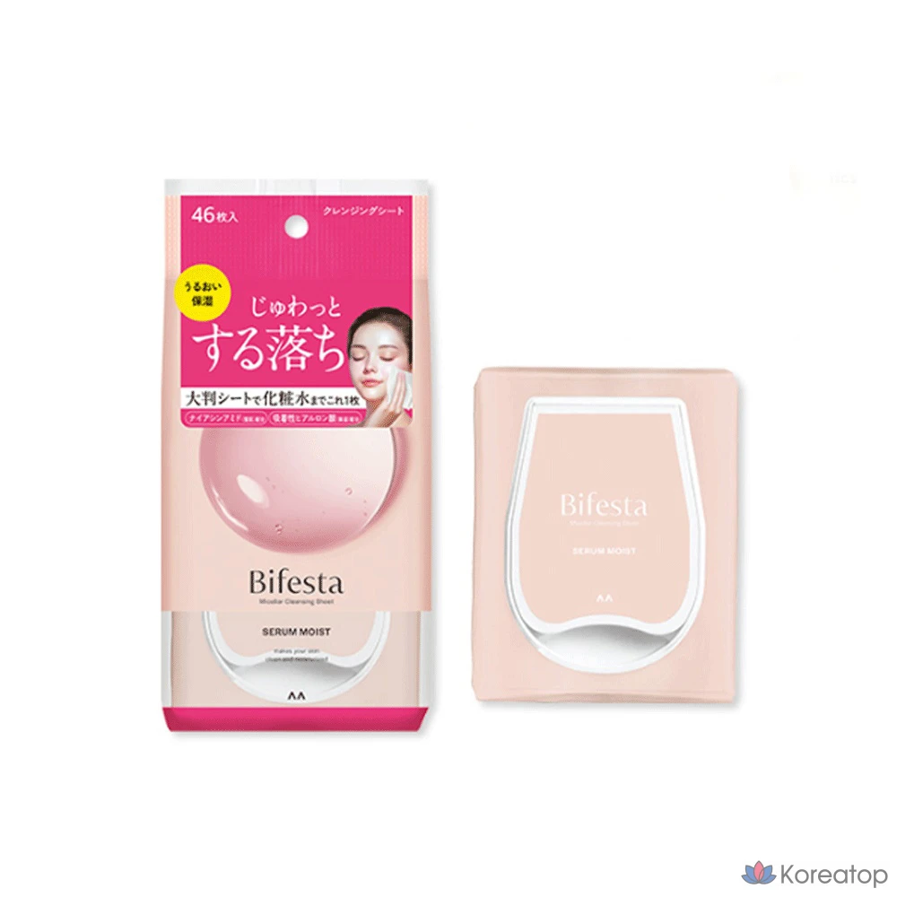 Очищающие мицеллярные салфетки-сыворотки Bifesta, 46 салфеток, 1 упаковка