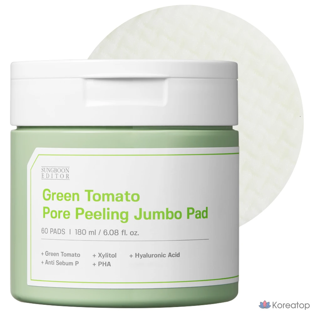 Ingredient Editor Green Tomato Pore Peeling Jumbo Pad, 180ml, 60 sheets, 1 pack
