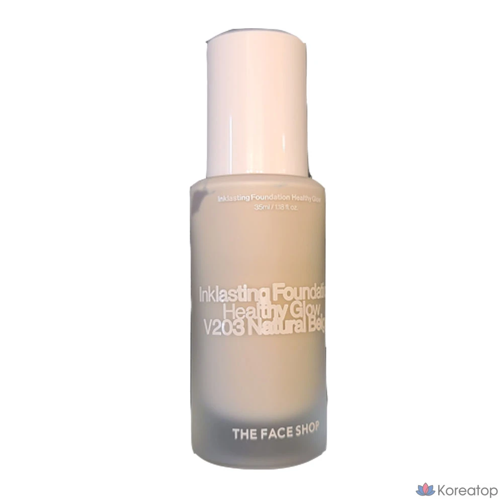 Тональный крем The Face Shop Ink Lasting Foundation Healthy Glow V, оттенок 203 Natural Beige, 1 шт.