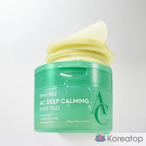 Успокаивающие пэды для лица DEWYTREE AC Control EX Deep Green (60 шт.)