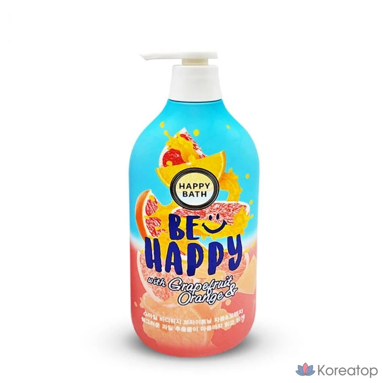 Гель для душа Happy Bath Smile с грейпфрутом и апельсином, 900 г, 1 шт.