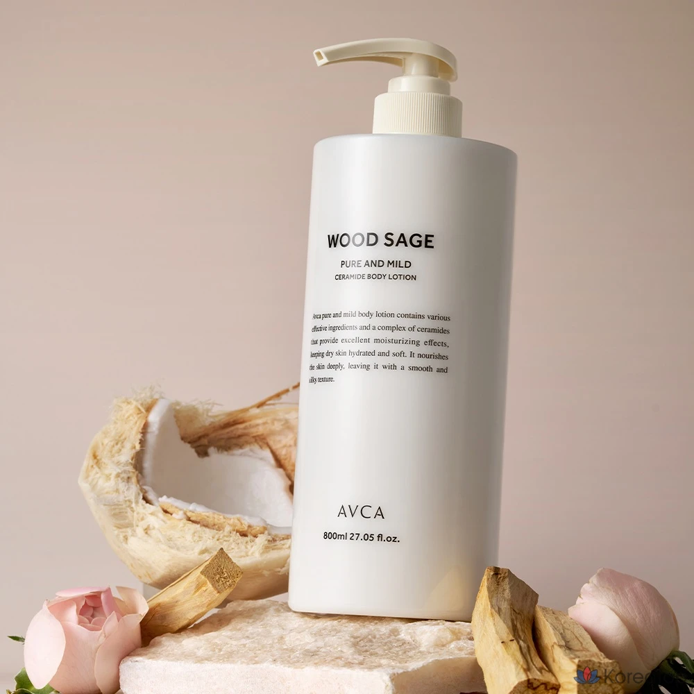 Лосьон для тела AVCA Pure &amp; Mild с керамидами и ароматом шалфея, 1 шт., 800 мл
