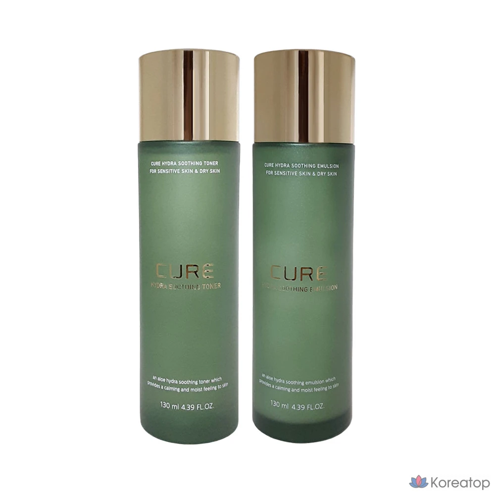 Увлажняющая эмульсия KIM JEONG MOON Aloe Cure Hydra Soothing Emulsion 130 мл + тоник 130 мл, 1 комплект