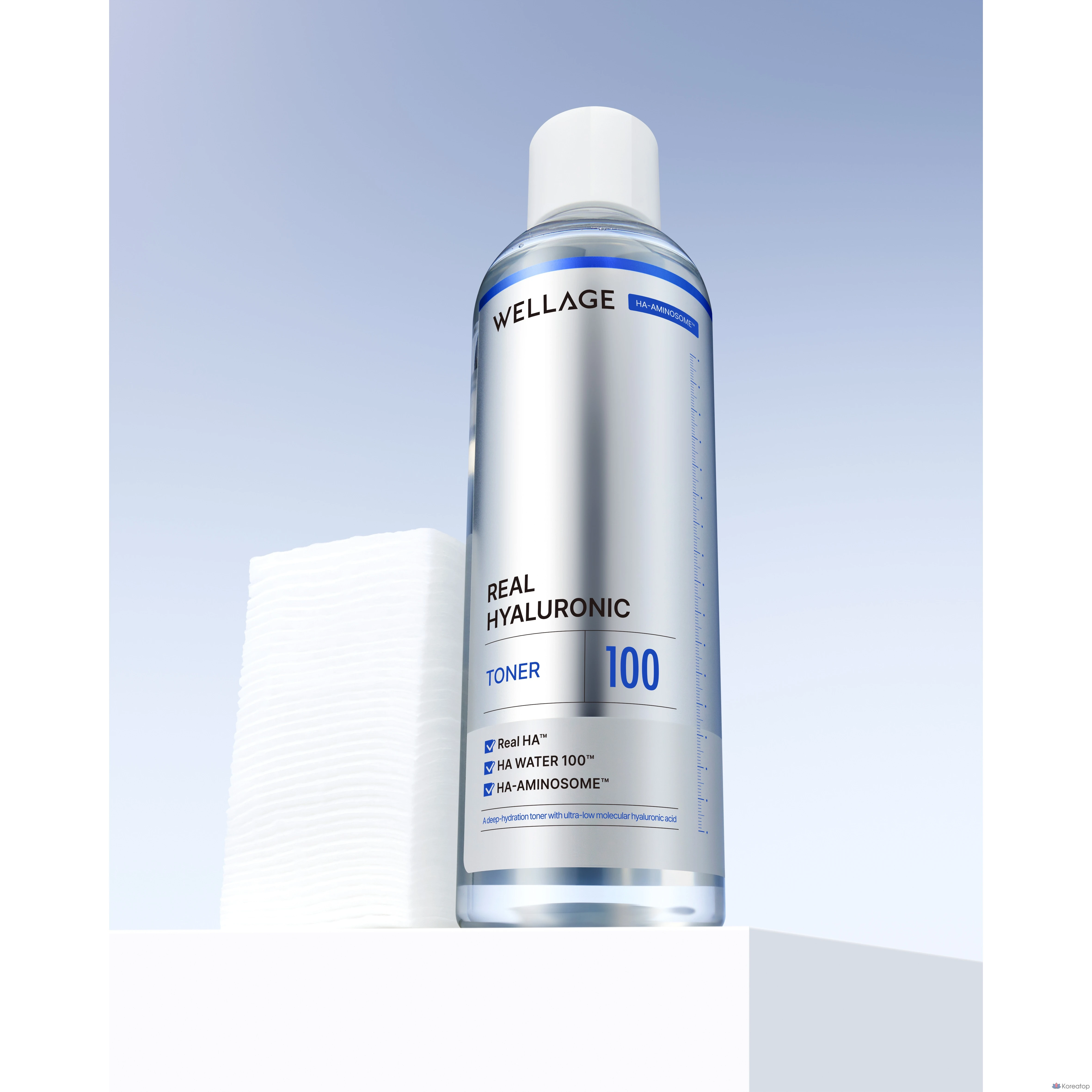 Тоник WELLAGE Real Hyaluronic 100, 200 мл, 1 шт.