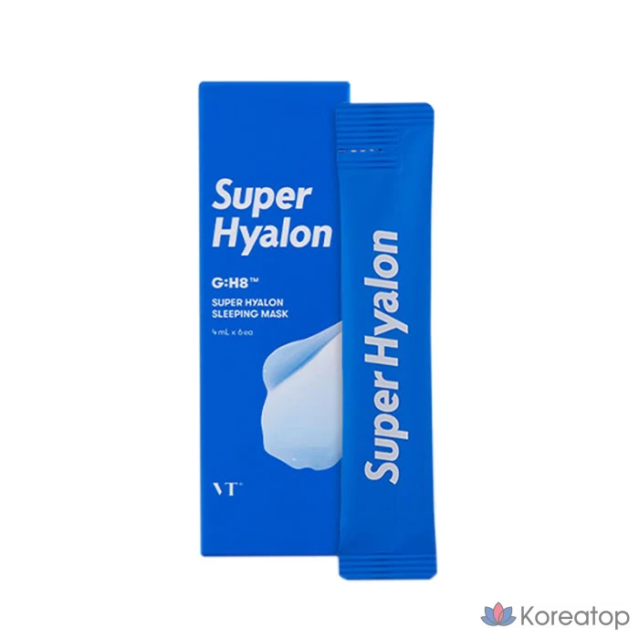 VT Super Hyalron ночная маска для лица, 4 мл x 6, тонизирующая и отбеливающая, 6 штук, 24 мл