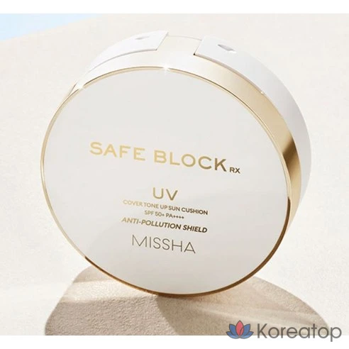 Солнцезащитный кушон Missha Safe Block RX Cover Tone Up Sun Cushion SPF50+ PA++++, 14 г