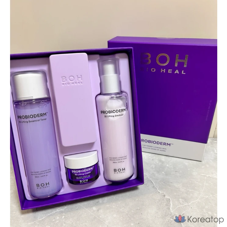 Набор для ухода Eunyul Biohealo Probioderm 3D Lifting Skin Care 2-piece Set (Essential Toner + Emulsion + Cream), 2 шт.