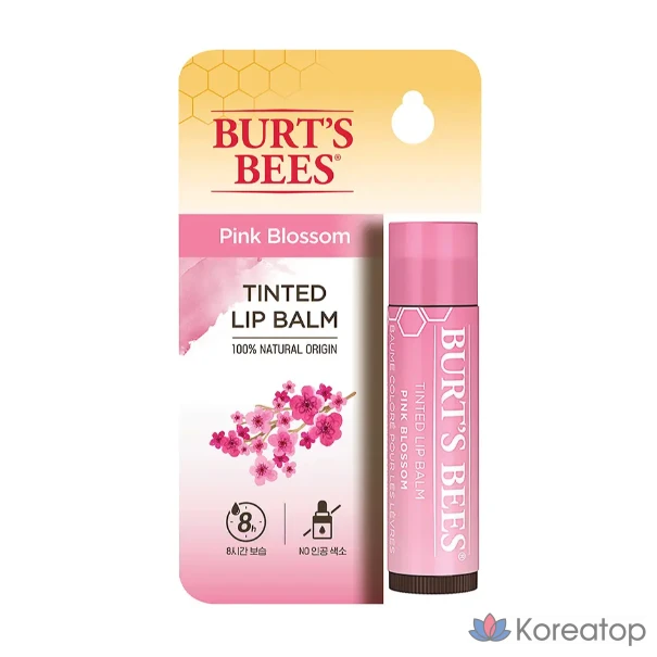 Бальзам для губ Burt's Bees Tinted Lip Balm, оттенок Pink Blossom, 4.25 г, 1 шт.