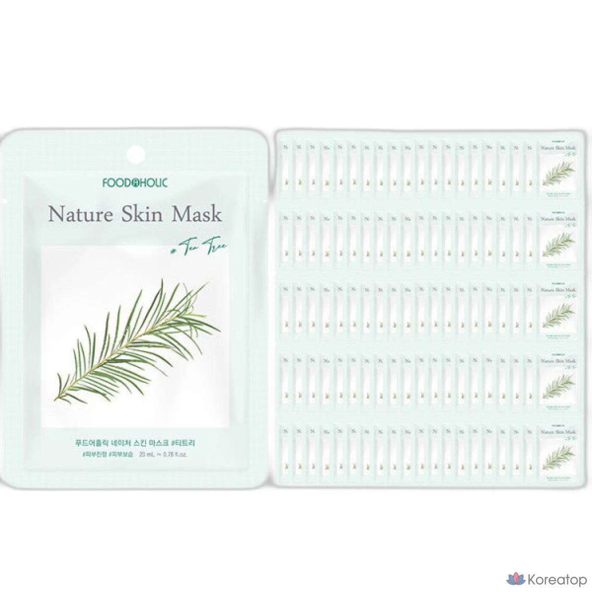 () Упаковка маски для лица с чайным деревом Foodaholic Nature Skin, 1 штука, 1 штука