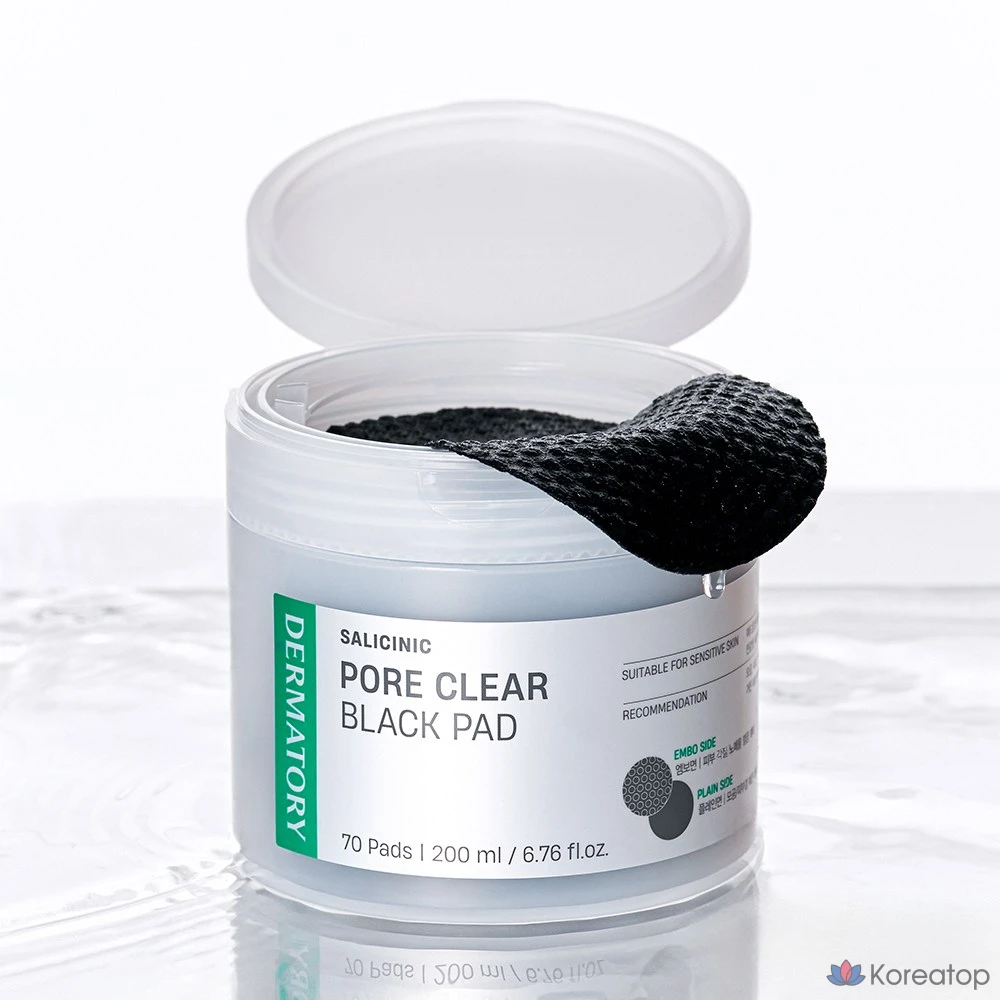 Пэды Dermatory Salicylic Pore Clear Black Pad, 200 мл, 70 шт.